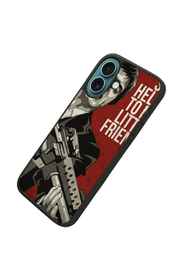 iPhone 16 Uyumlu Scarface Tasarımlı Glossy Premium Kılıf