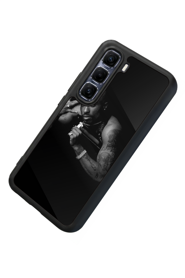 Infinix Hot 60 Pro Plus Uyumlu Tupac Tasarımlı Glossy Premium Kılıf