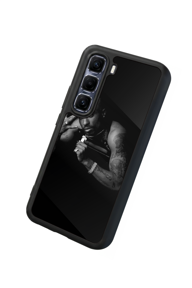 Infinix Hot 60 Pro Plus Uyumlu Tupac Tasarımlı Glossy Premium Kılıf