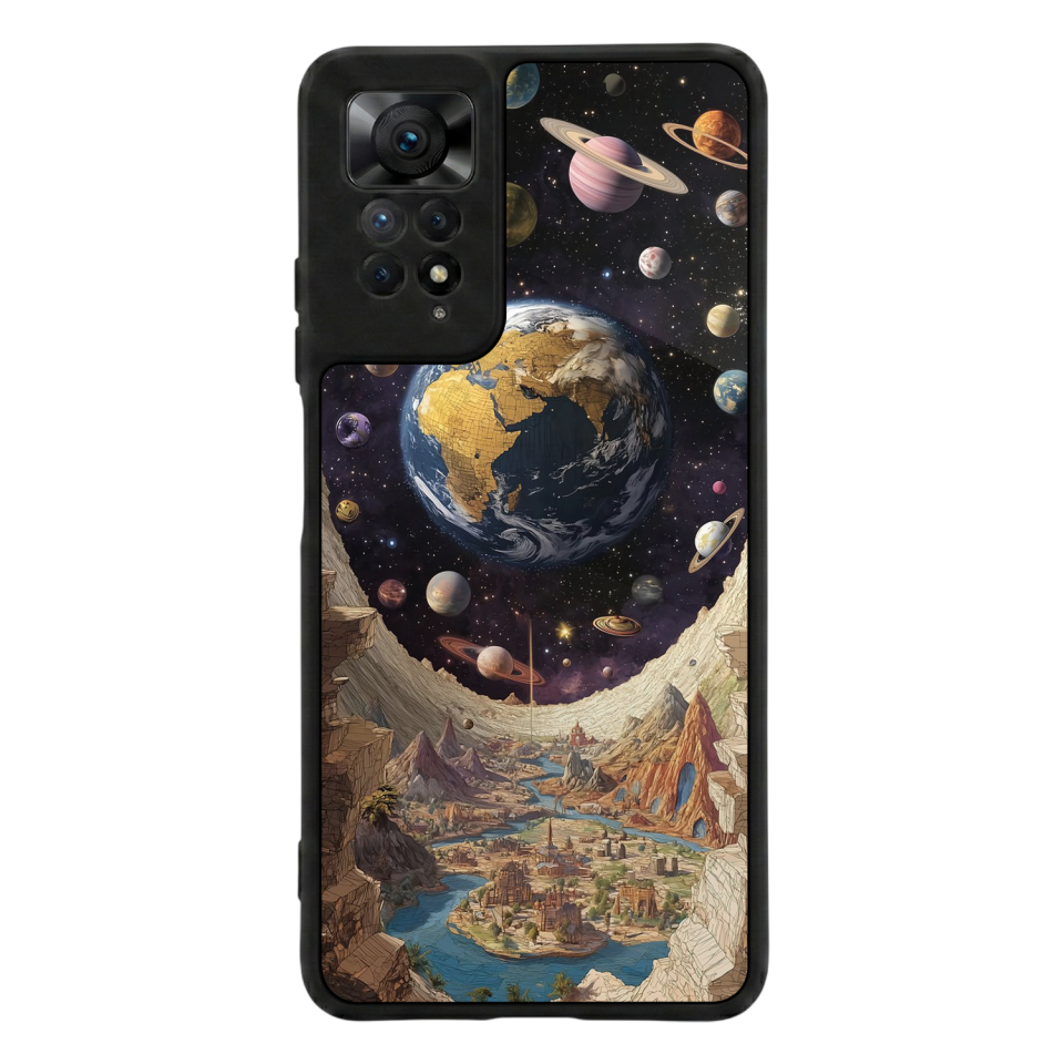 Xiaomi Redmi Note 12 Pro Uyumlu Uzay Tasarımlı Glossy Premium Kılıf