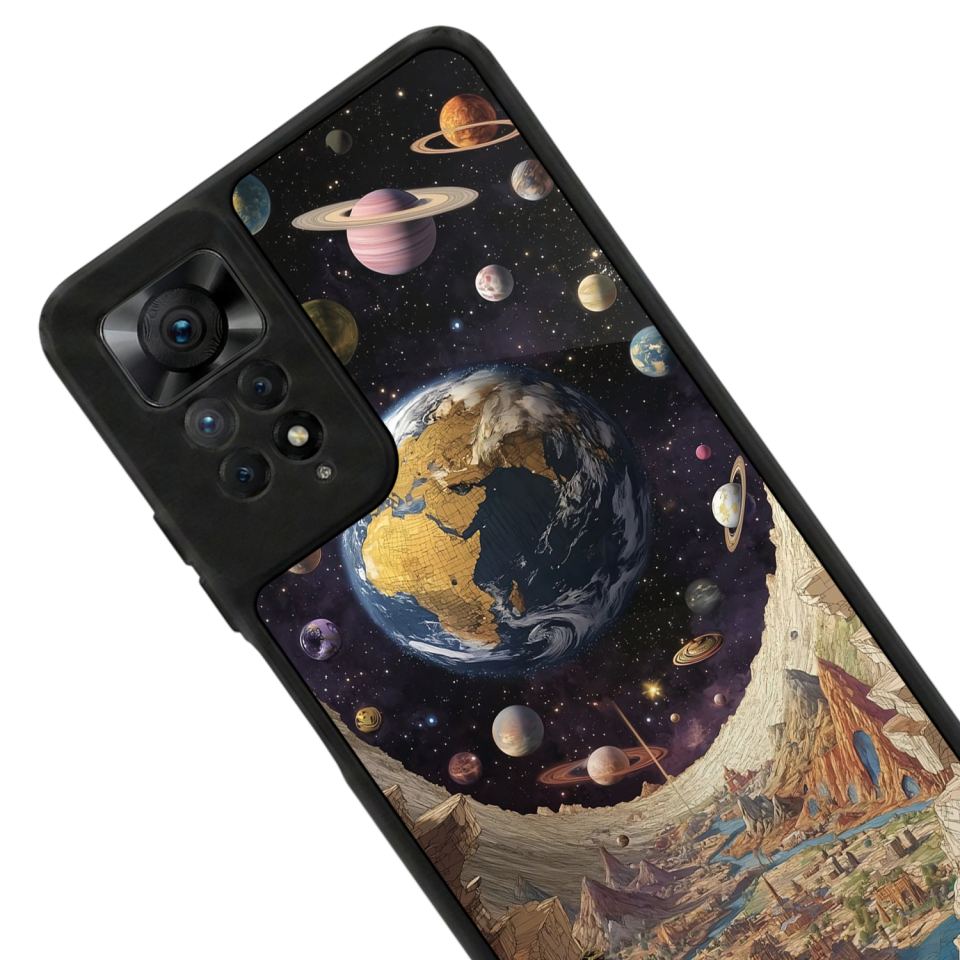 Xiaomi Redmi Note 12 Pro Uyumlu Uzay Tasarımlı Glossy Premium Kılıf