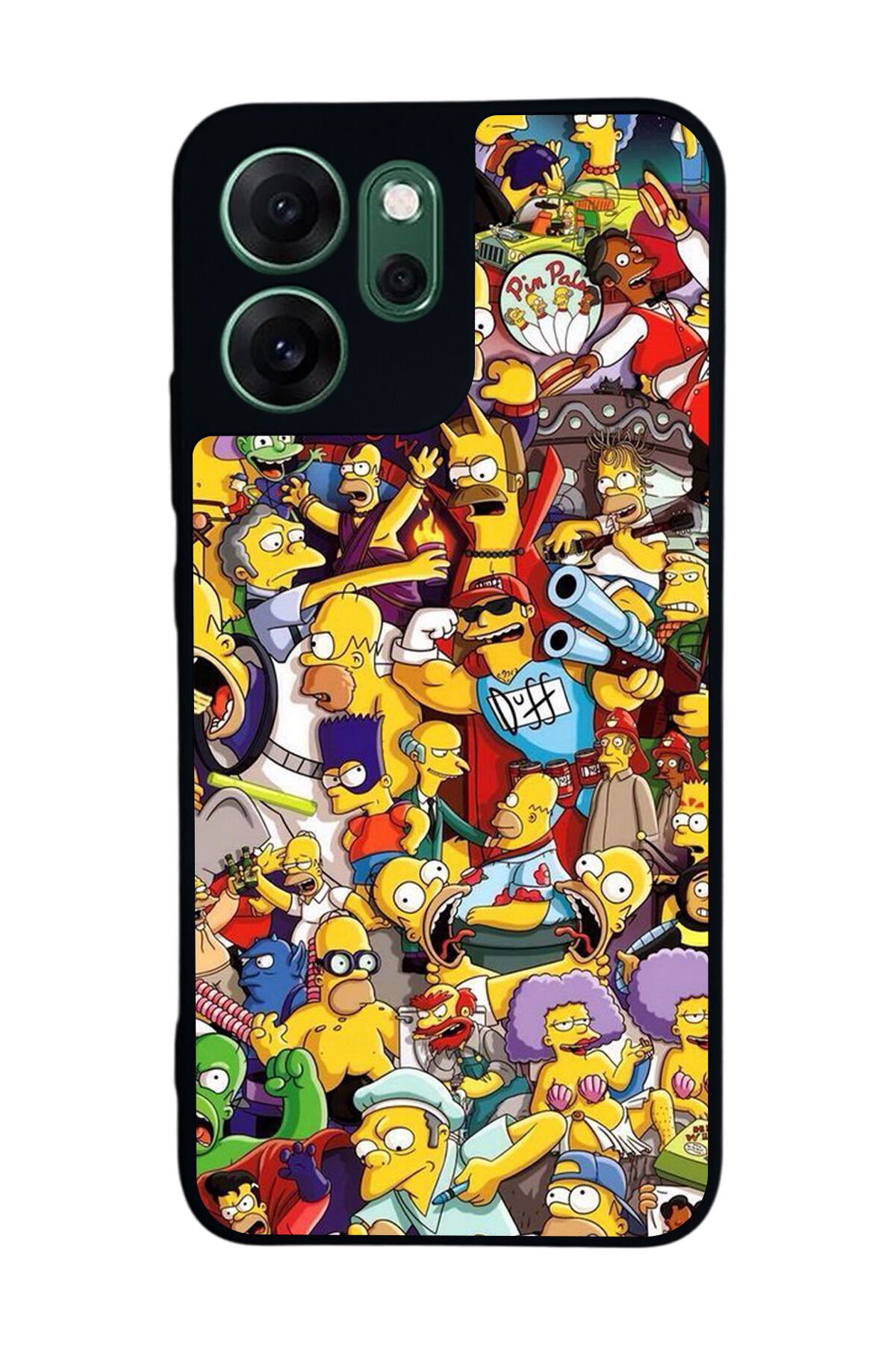 Oppo Reno 14F Uyumlu The Simpsons Tasarımlı Glossy Premium Kılıf