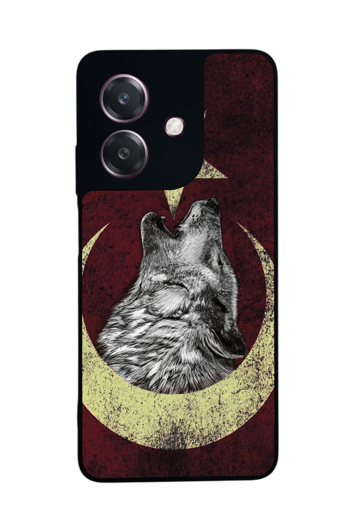 Oppo A3 5G Uyumlu Bozkurt Tasarımlı Glossy Premium Kılıf