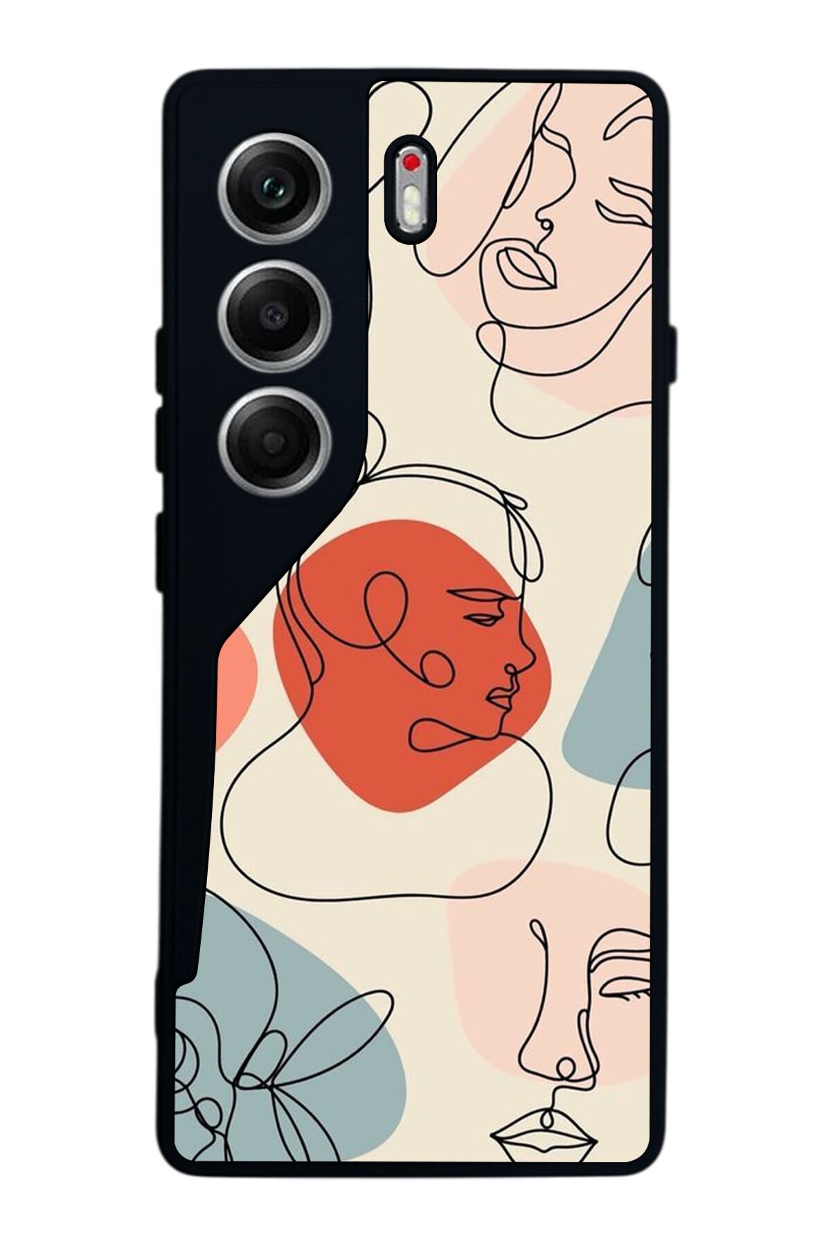 Tecno Camon 40 Uyumlu Line Art Tasarımlı Glossy Premium Kılıf