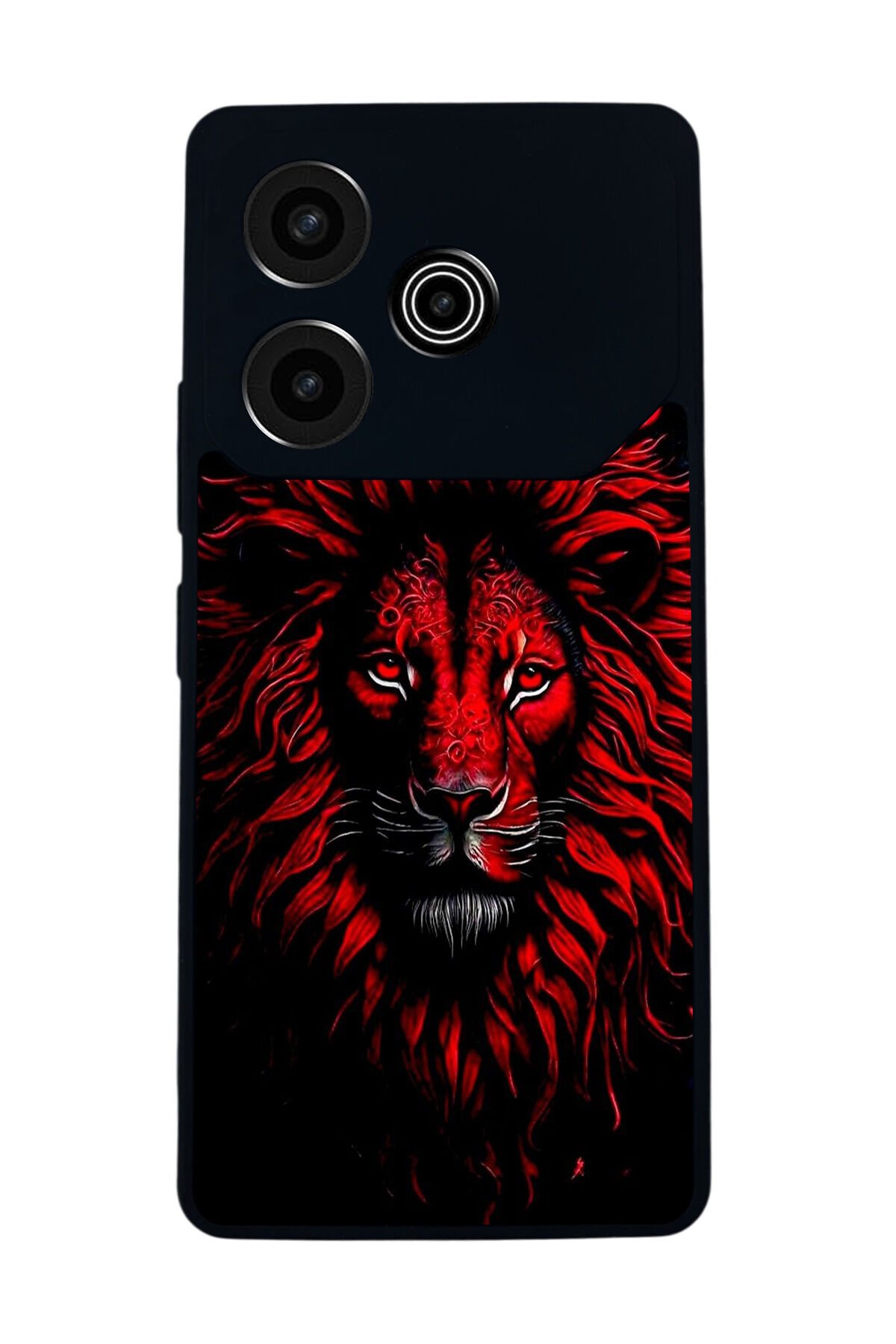 Tecno Pova 6 Uyumlu Aslan Tasarımlı Glossy Premium Kılıf