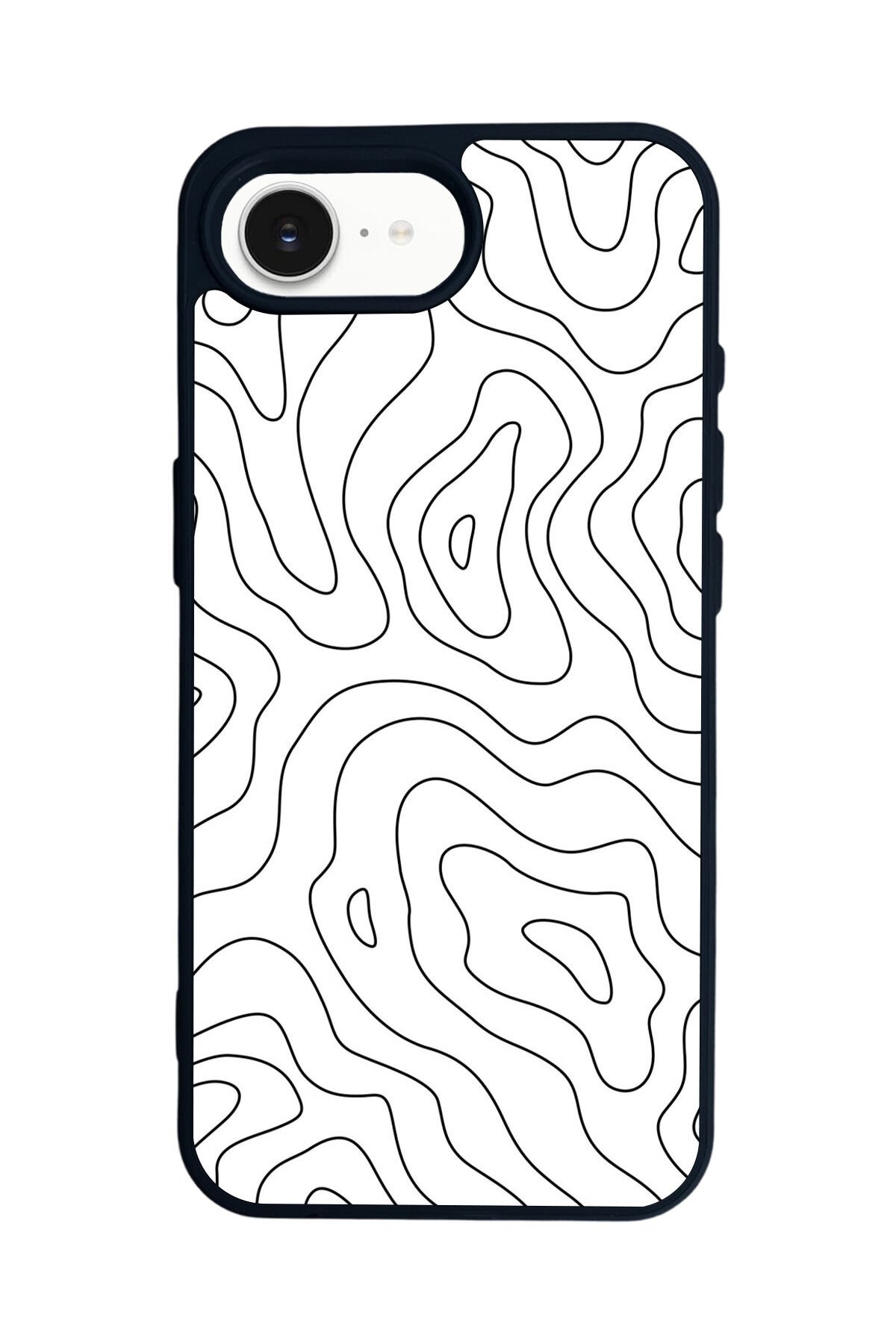 iPhone 16E Uyumlu Çizgi Sanatı Tasarımlı Glossy Premium Kılıf