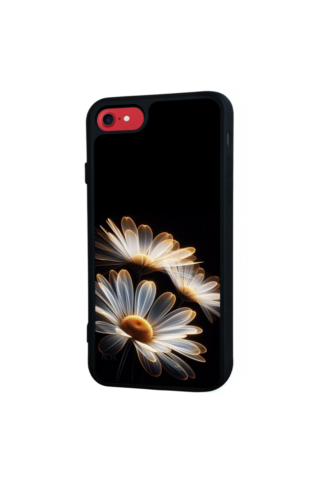 iPhone 8 Uyumlu Cicek Tasarımlı Glossy Premium Kılıf
