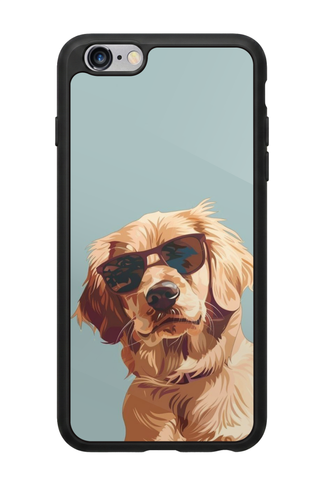 iPhone 6 Plus Uyumlu Golden Kopek Tasarımlı Glossy Premium Kılıf