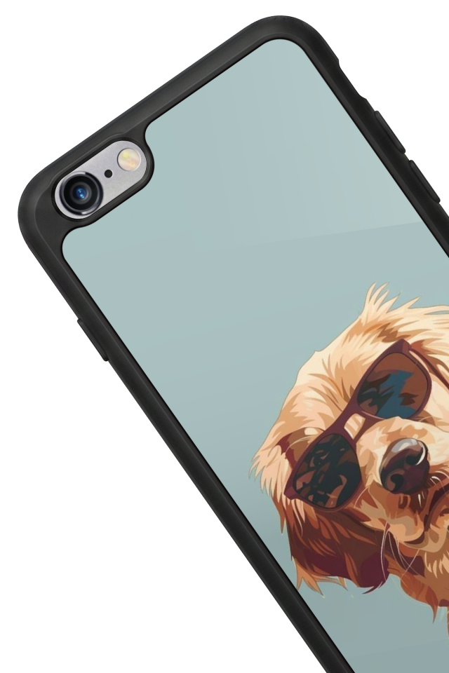 iPhone 6 Plus Uyumlu Golden Kopek Tasarımlı Glossy Premium Kılıf