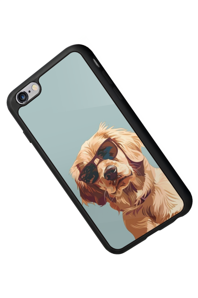 iPhone 6 Plus Uyumlu Golden Kopek Tasarımlı Glossy Premium Kılıf