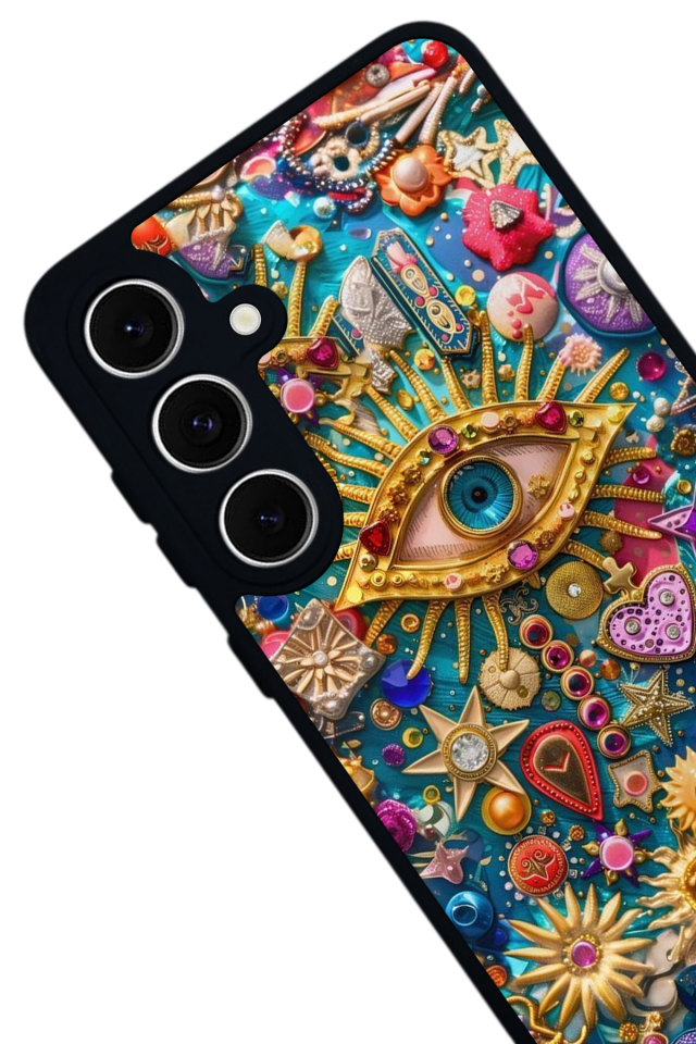 Samsung Galaxy A16 Uyumlu Göz Tasarımlı Glossy Premium Kılıf