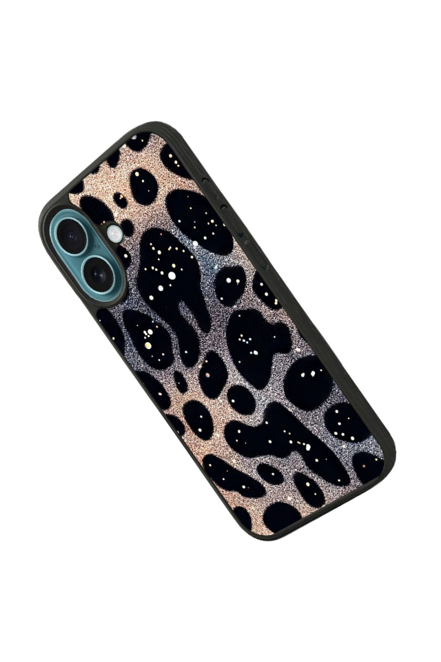 iPhone 16 Uyumlu Hologram Leopar Tasarımlı Glossy Premium Kılıf