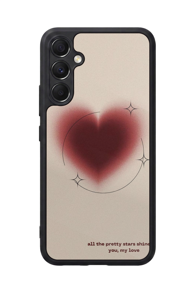 Samsung Galaxy M34 Uyumlu Kalp Love Tasarımlı Glossy Premium Kılıf