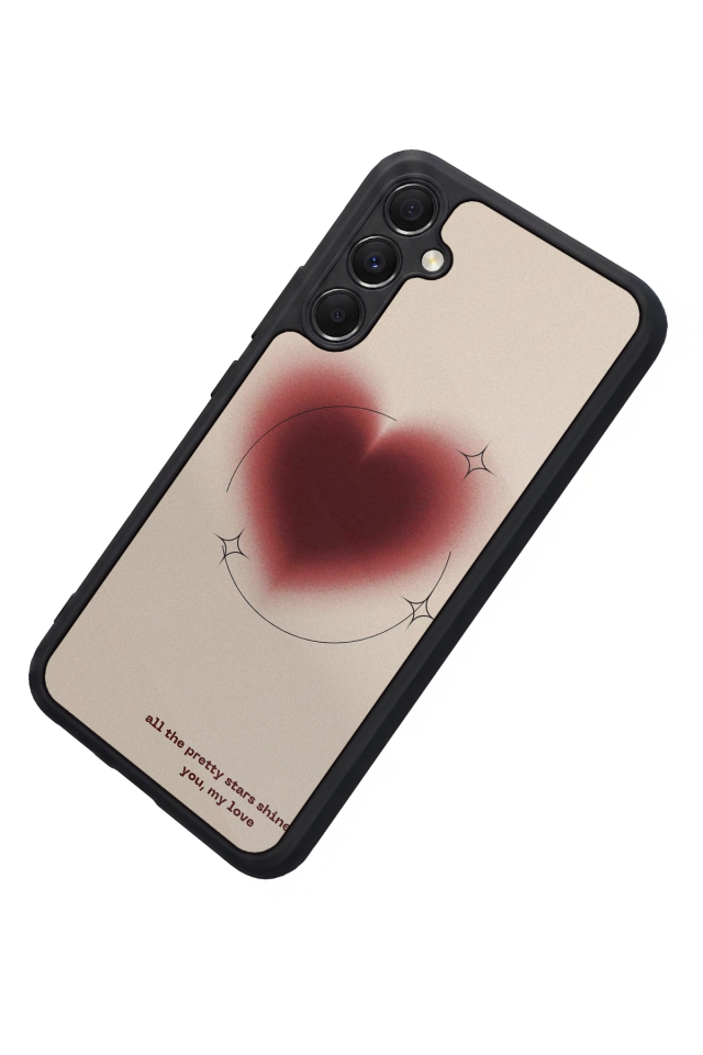 Samsung Galaxy M34 Uyumlu Kalp Love Tasarımlı Glossy Premium Kılıf