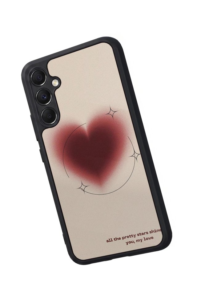 Samsung Galaxy M34 Uyumlu Kalp Love Tasarımlı Glossy Premium Kılıf