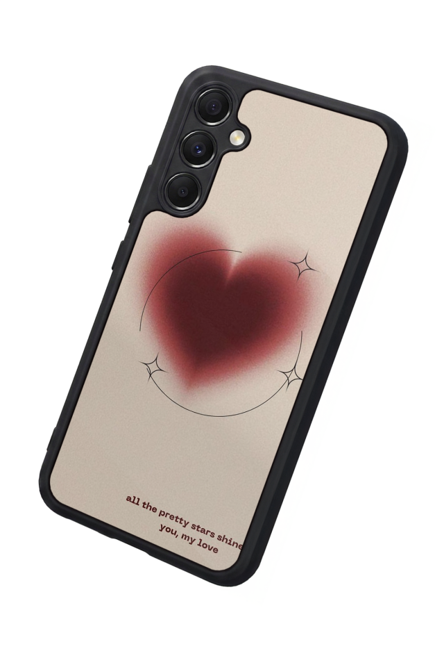 Samsung Galaxy M34 Uyumlu Kalp Love Tasarımlı Glossy Premium Kılıf