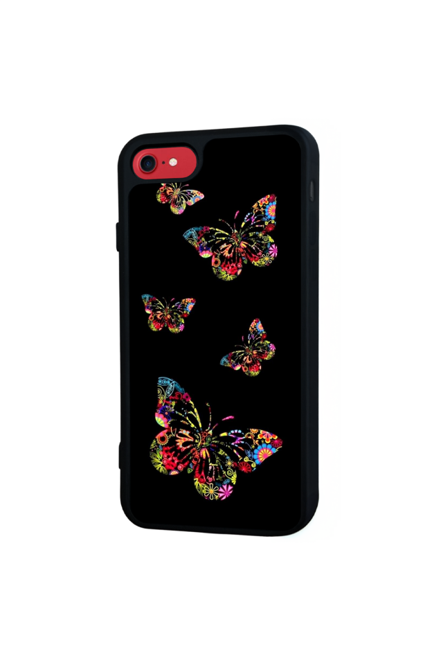 iPhone SE Uyumlu Kelebek Tasarımlı Glossy Premium Kılıf