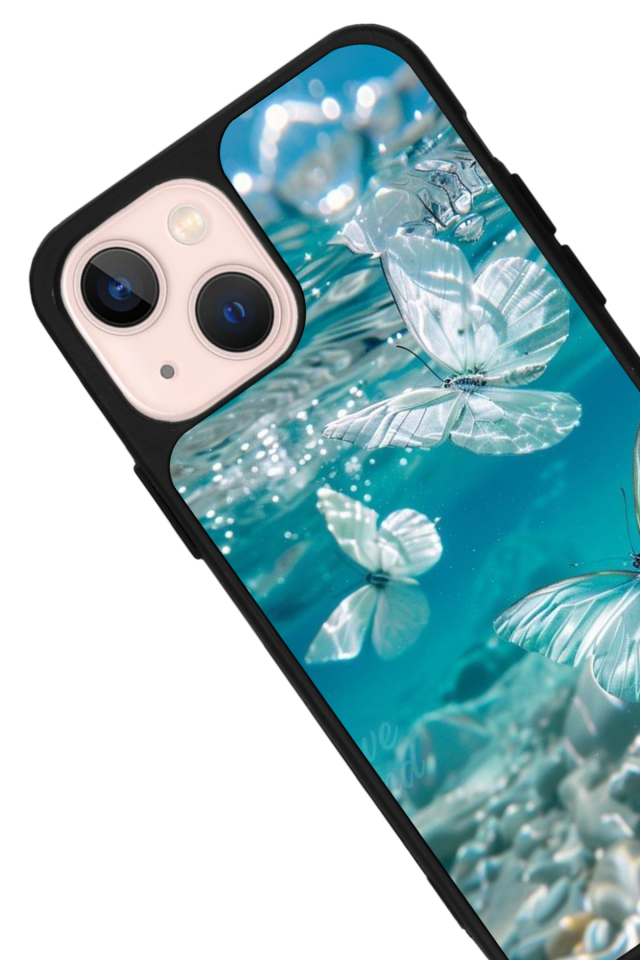 iPhone 15 Uyumlu Kelebek Tasarımlı Glossy Premium Kılıf