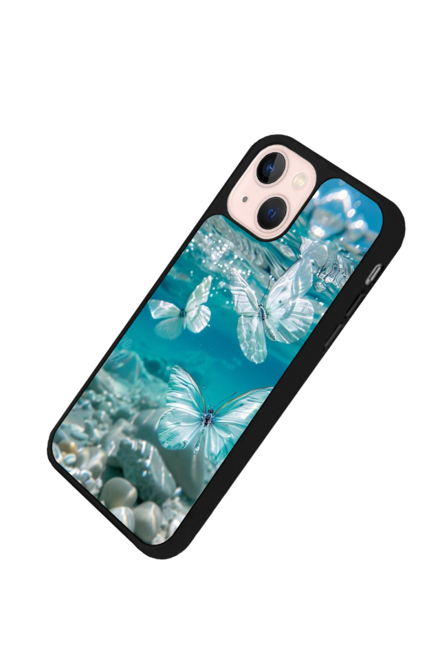 iPhone 15 Uyumlu Kelebek Tasarımlı Glossy Premium Kılıf