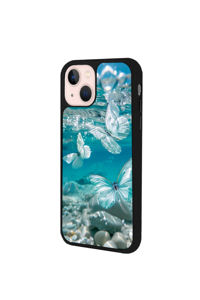 iPhone 15 Uyumlu Kelebek Tasarımlı Glossy Premium Kılıf