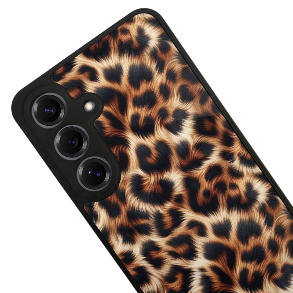 Samsung Galaxy S25 Uyumlu Leopar Tasarımlı Glossy Premium Kılıf