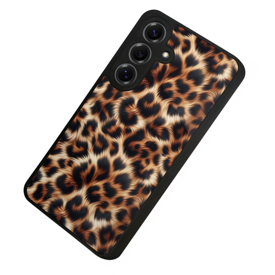 Samsung Galaxy S25 Uyumlu Leopar Tasarımlı Glossy Premium Kılıf