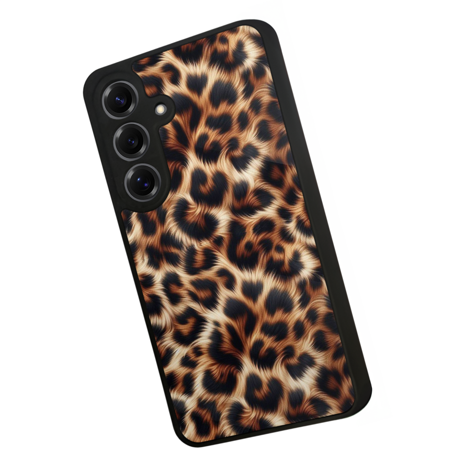 Samsung Galaxy S25 Uyumlu Leopar Tasarımlı Glossy Premium Kılıf