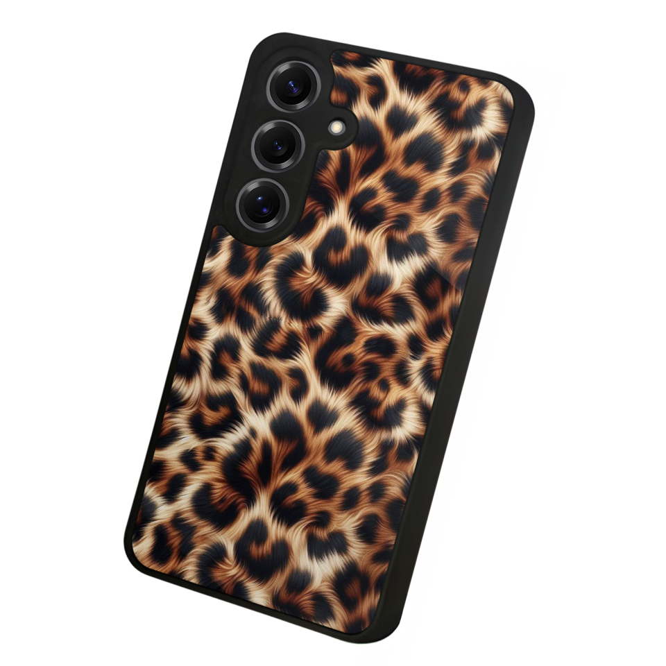 Samsung Galaxy S25 Uyumlu Leopar Tasarımlı Glossy Premium Kılıf