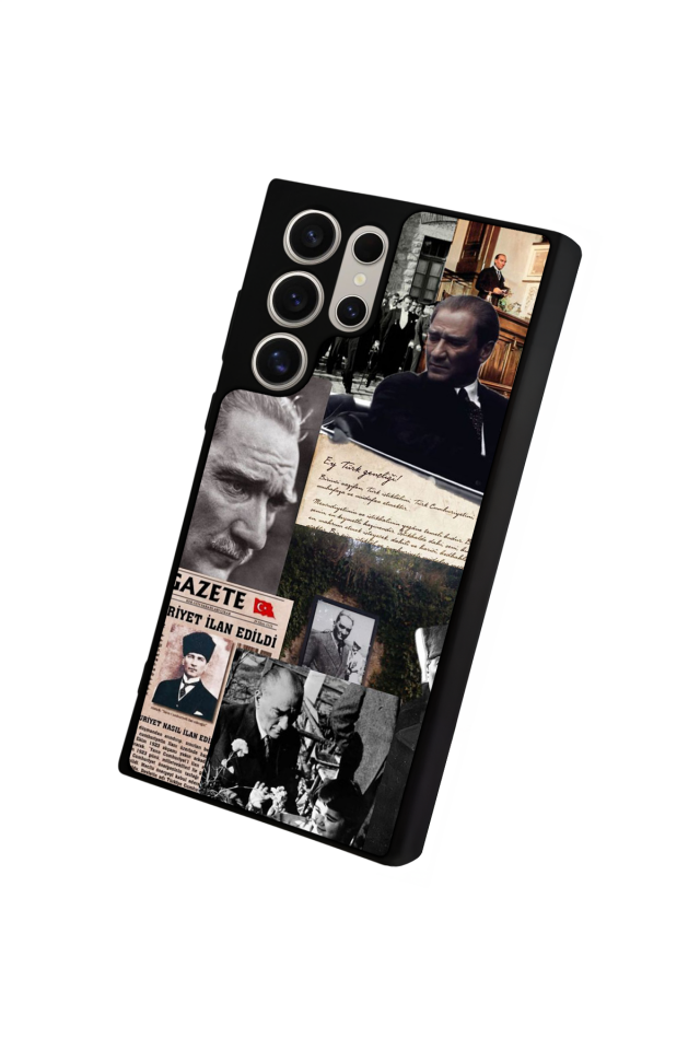 Samsung Galaxy S24 Ultra Uyumlu Mustafa Kemal Ataturk Tasarımlı Glossy Premium Kılıf