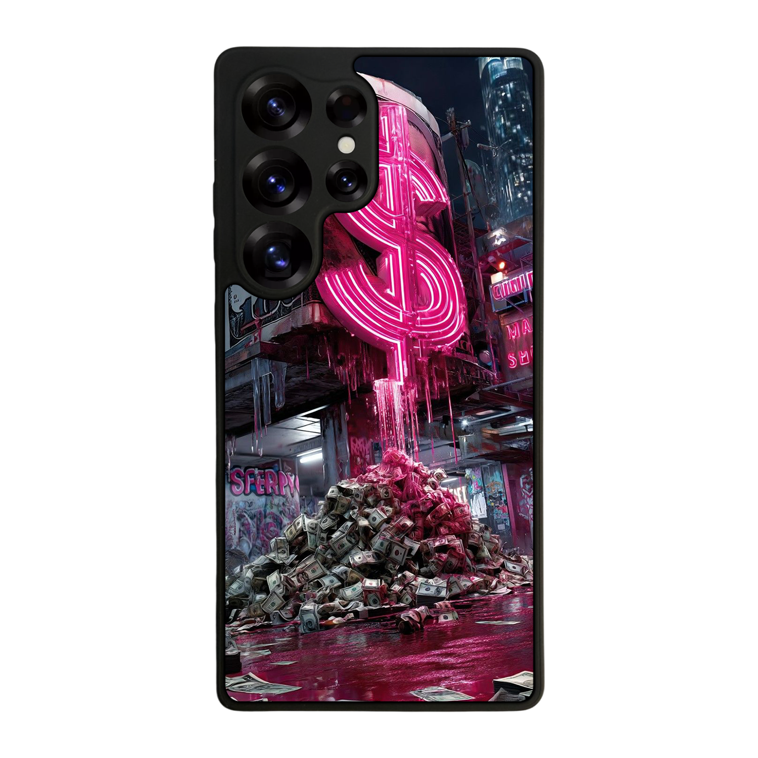 Samsung Galaxy S25 Ultra Uyumlu Para Tasarımlı Glossy Premium Kılıf