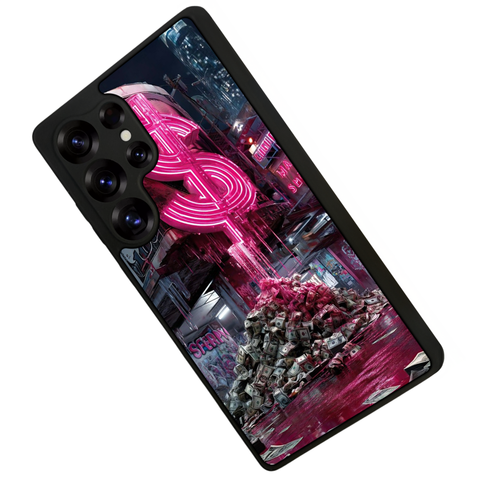 Samsung Galaxy S25 Ultra Uyumlu Para Tasarımlı Glossy Premium Kılıf