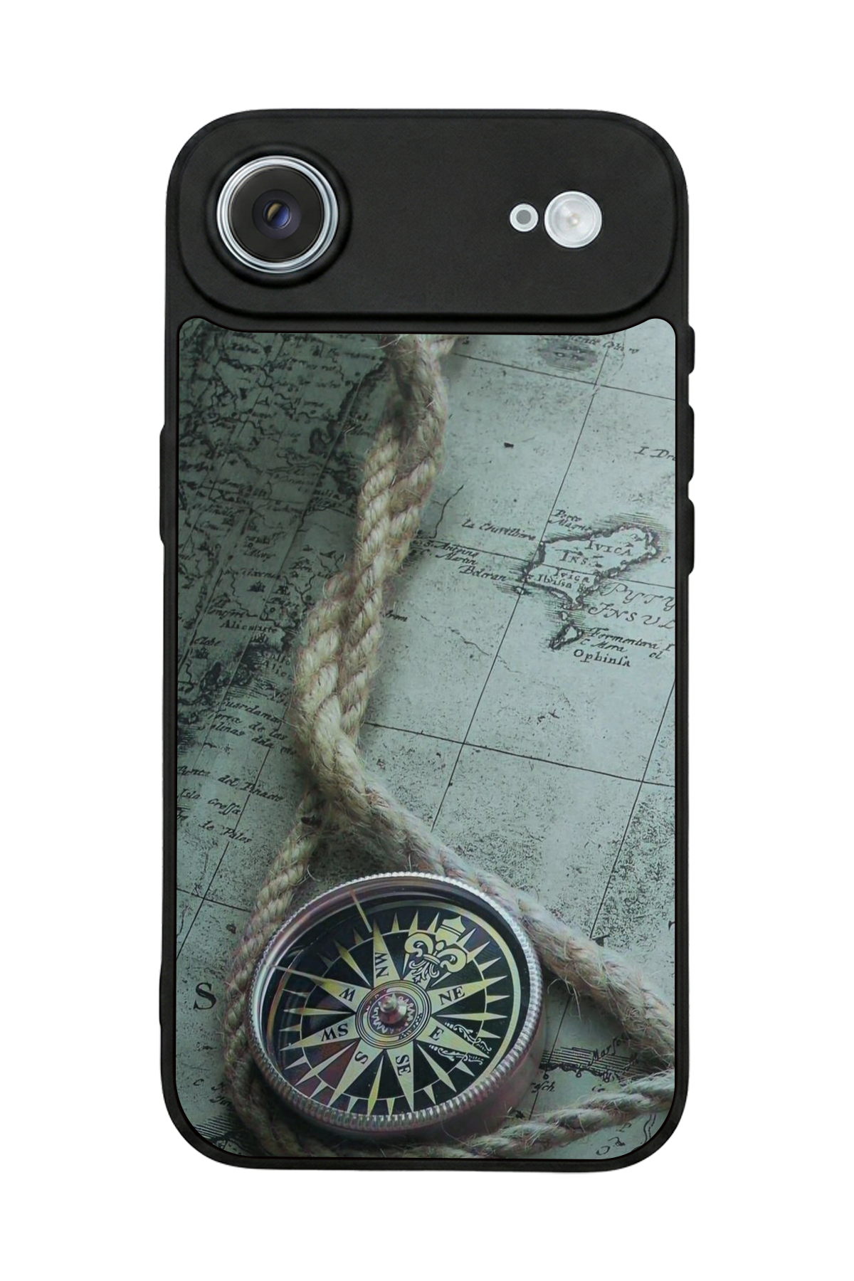 iPhone 17 Air Uyumlu Pusula Tasarımlı Glossy Premium Kılıf