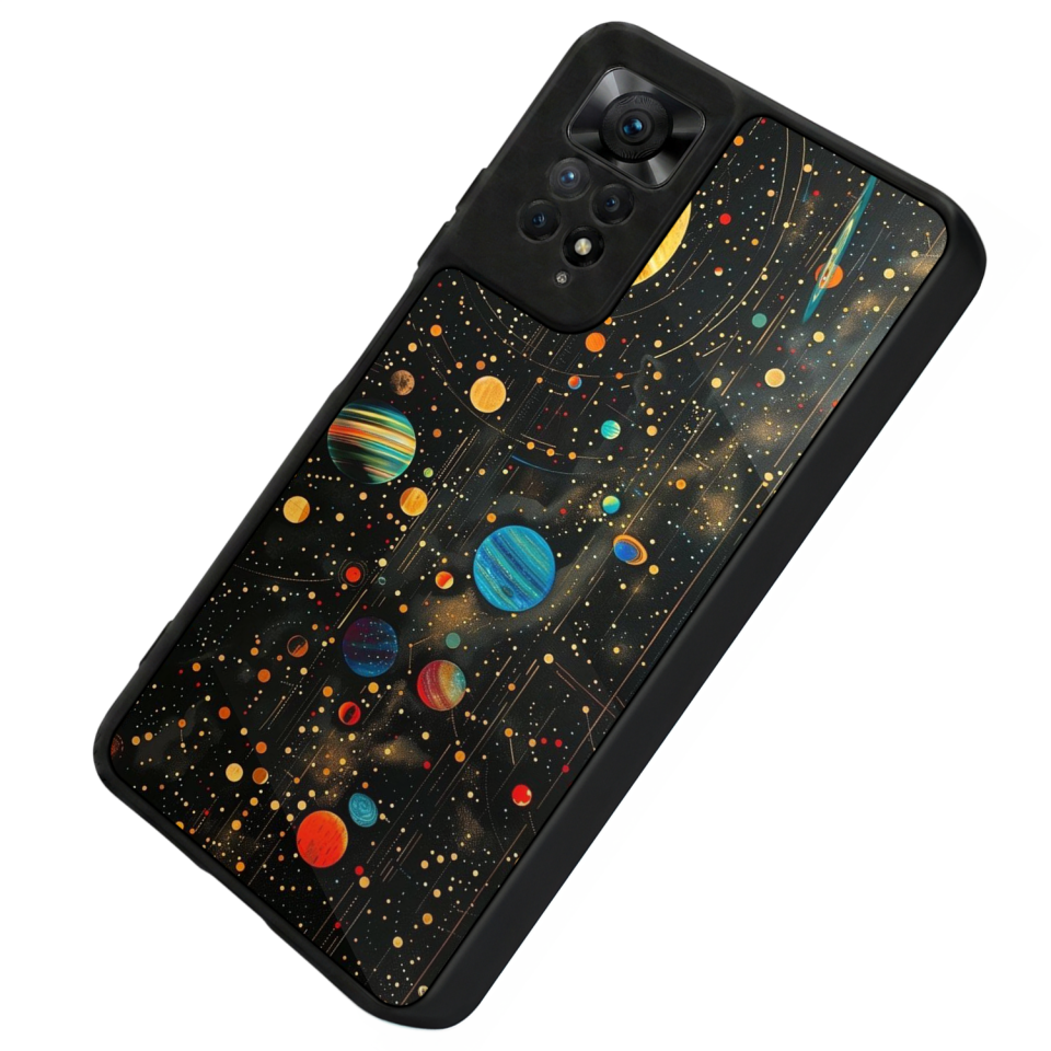 Xiaomi Redmi Note 12 Pro Uyumlu Uzay Tasarımlı Glossy Premium Kılıf