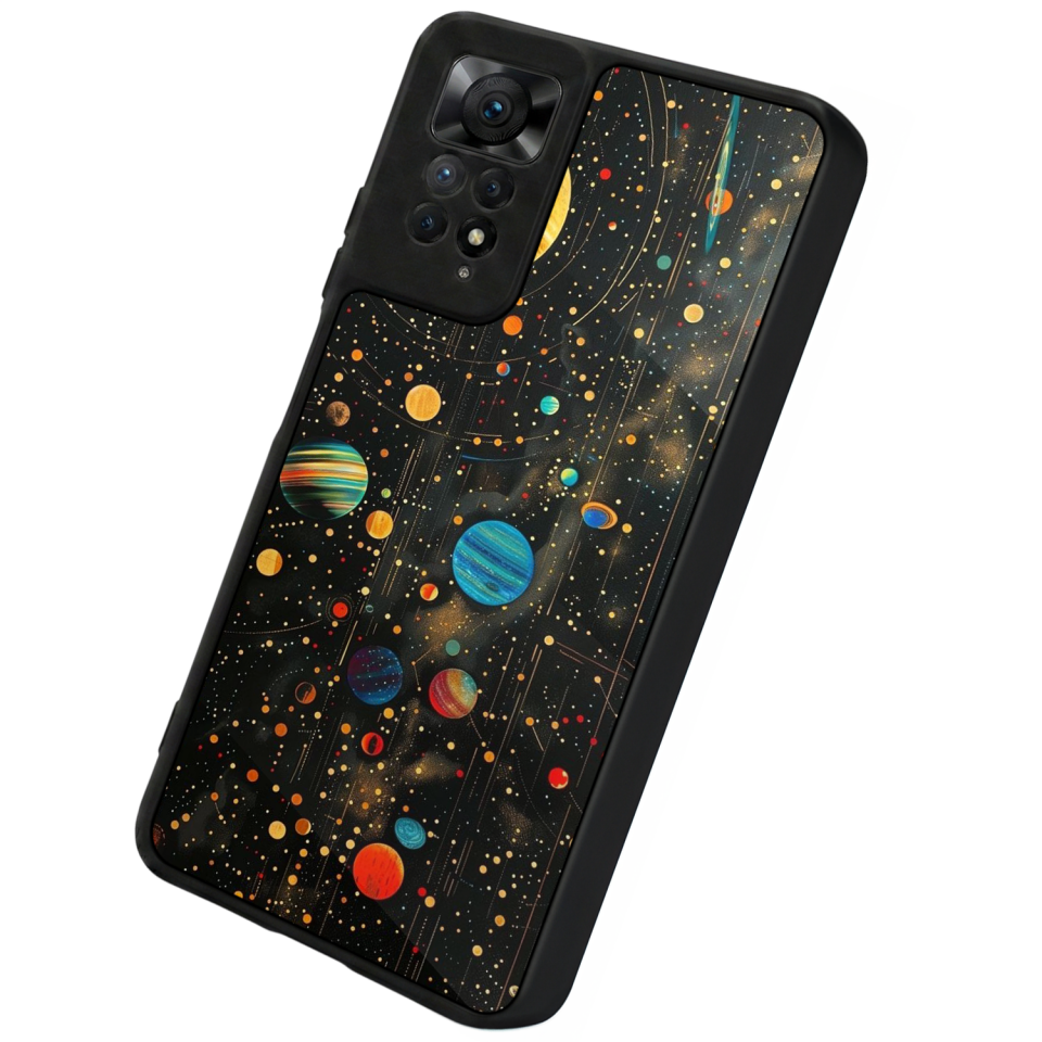 Xiaomi Redmi Note 12 Pro Uyumlu Uzay Tasarımlı Glossy Premium Kılıf
