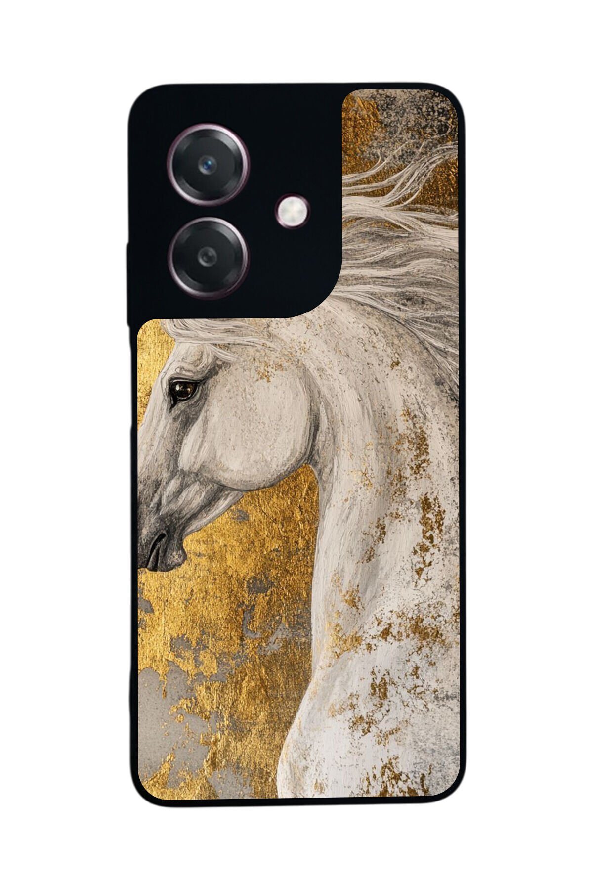 Oppo A3 5G Uyumlu At Horse Tasarımlı Glossy Premium Kılıf