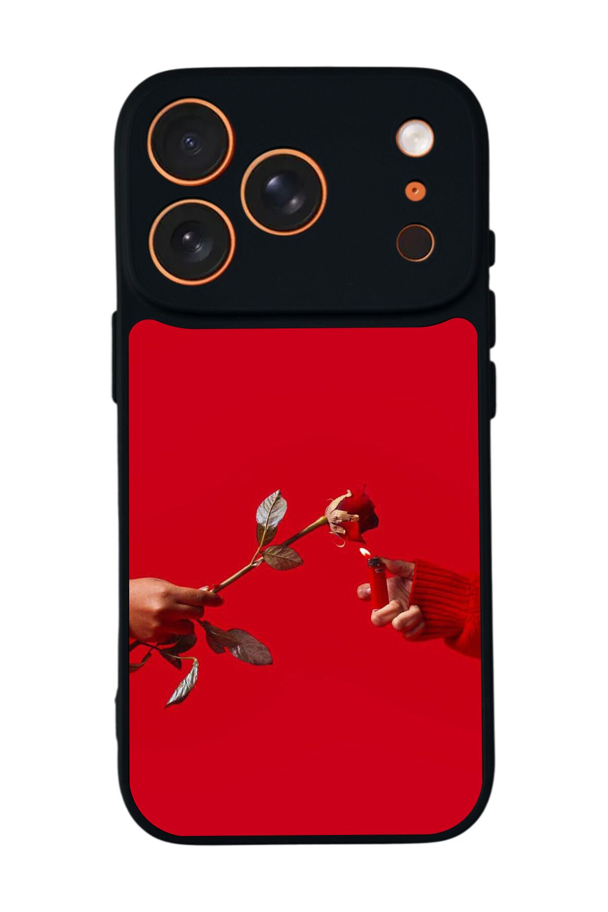 iPhone 17 Pro Uyumlu Kirmizi Tasarımlı Glossy Premium Kılıf