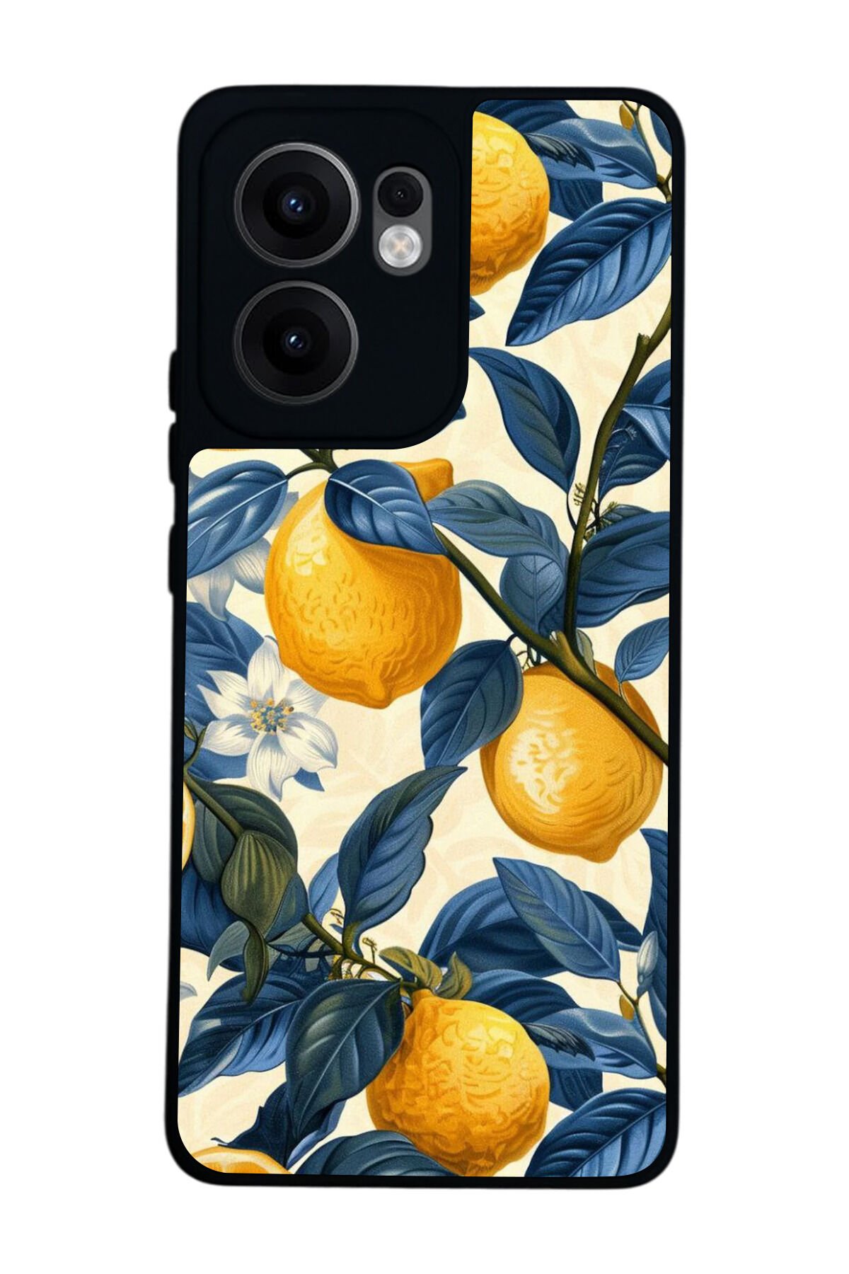 Oppo Reno 13F Uyumlu Limon Tasarımlı Glossy Premium Kılıf