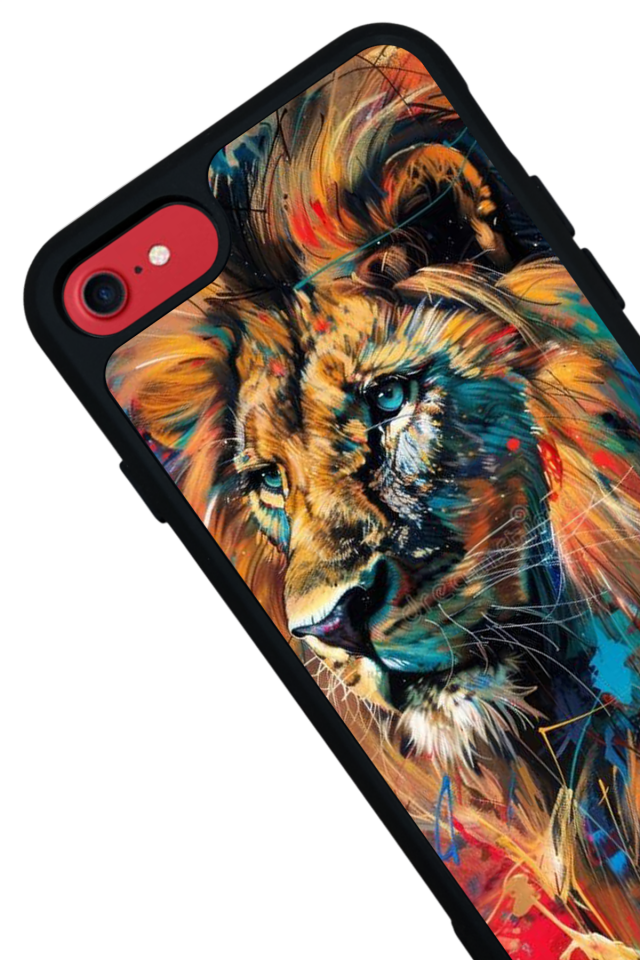 iPhone 7 Uyumlu Aslan Tasarımlı Glossy Premium Kılıf