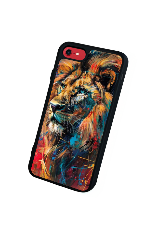 iPhone 7 Uyumlu Aslan Tasarımlı Glossy Premium Kılıf
