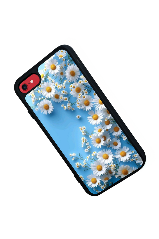 iPhone 8 Uyumlu Cicek Tasarımlı Glossy Premium Kılıf