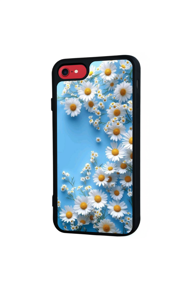 iPhone 8 Uyumlu Cicek Tasarımlı Glossy Premium Kılıf