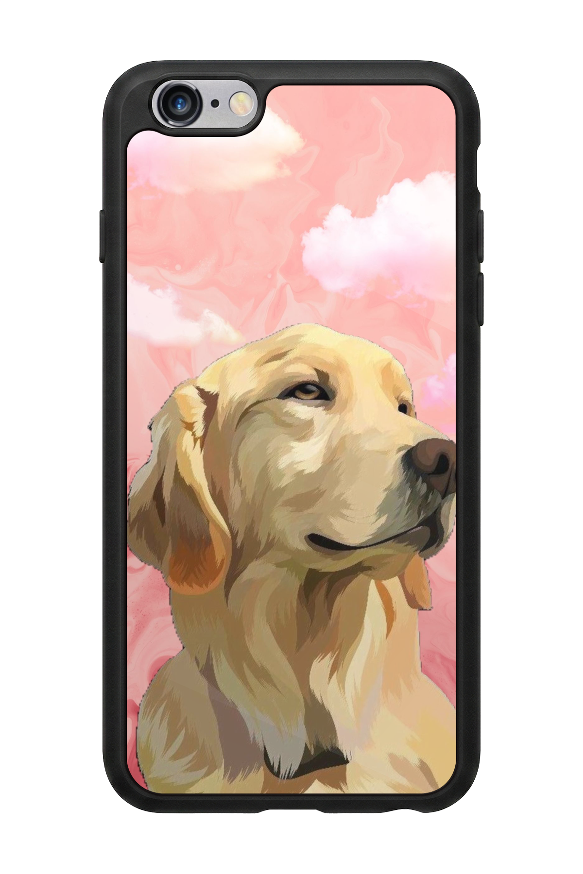 iPhone 6 Plus Uyumlu Golden Kopek Tasarımlı Glossy Premium Kılıf