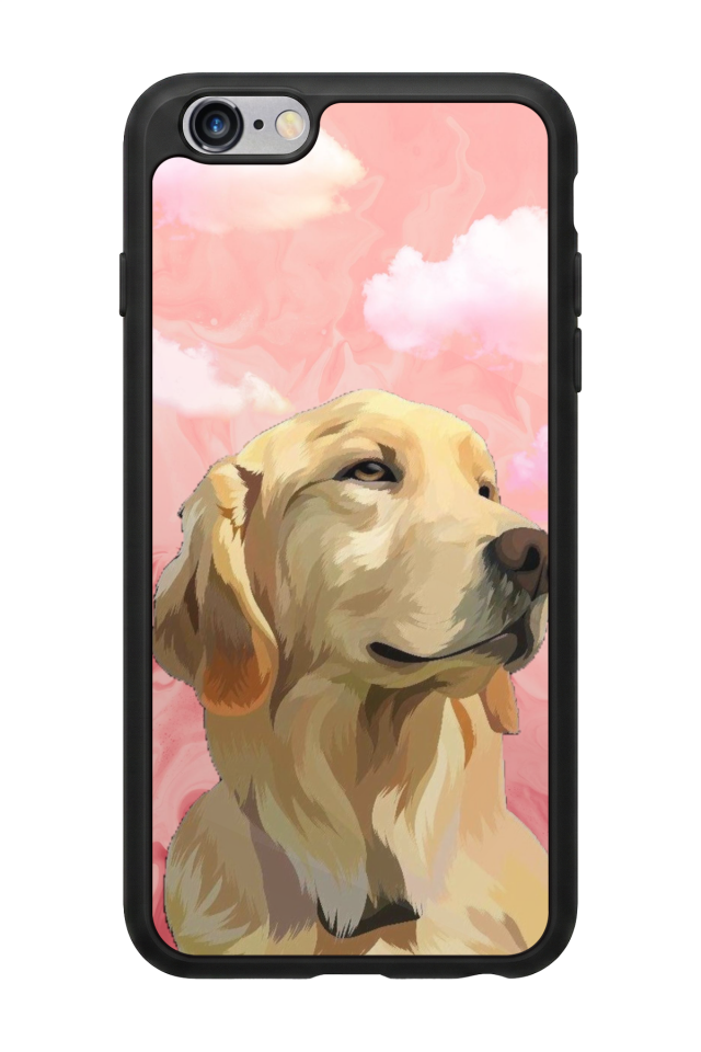 iPhone 6 Plus Uyumlu Golden Kopek Tasarımlı Glossy Premium Kılıf