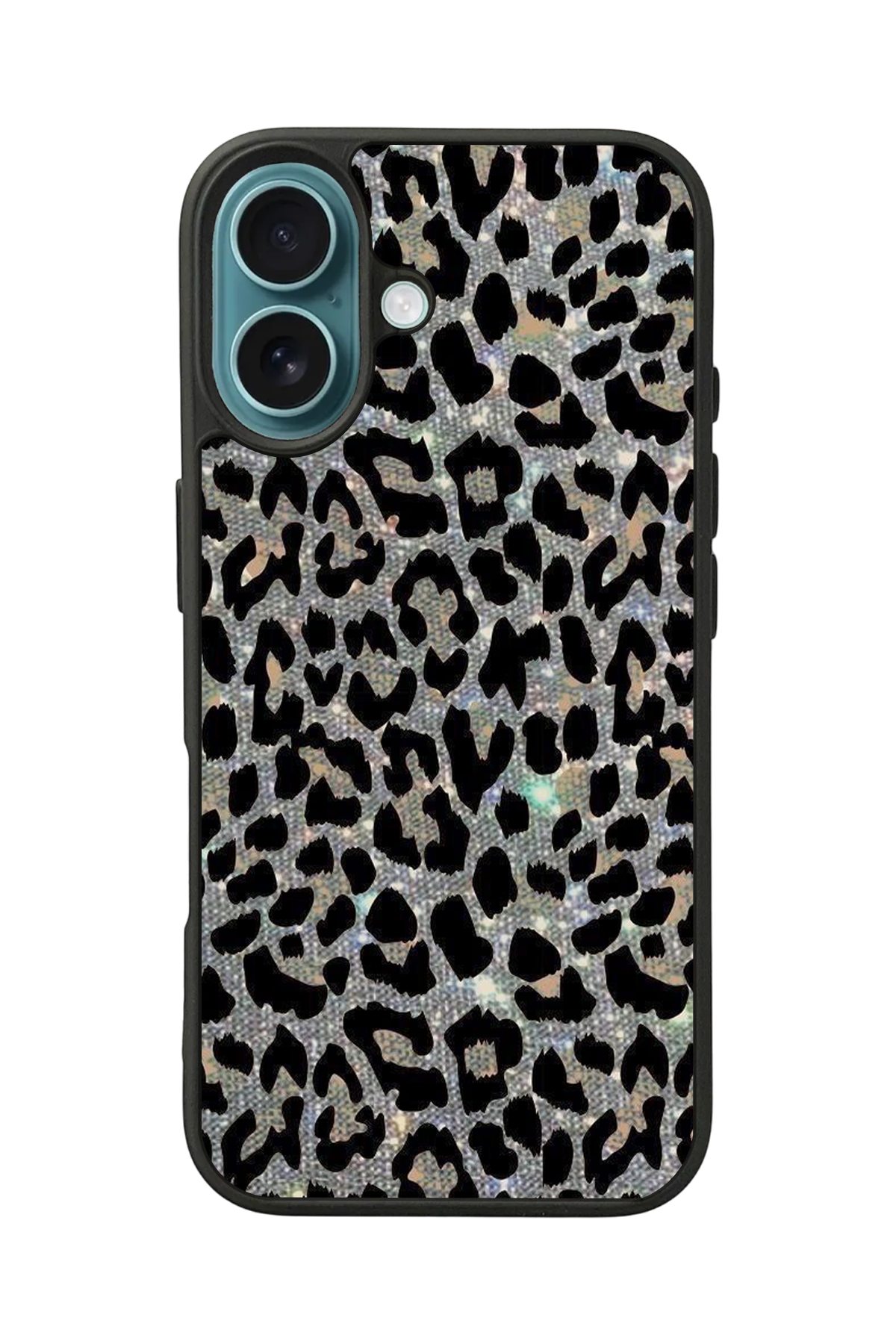 iPhone 16 Uyumlu Hologram Leopar Tasarımlı Glossy Premium Kılıf