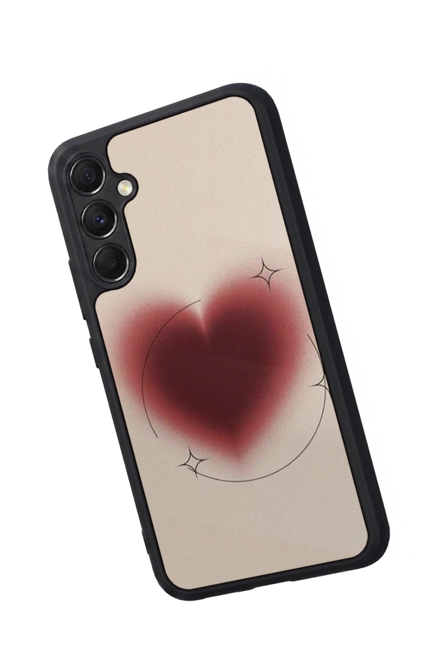 Samsung Galaxy M34 Uyumlu Kalp Love Tasarımlı Glossy Premium Kılıf