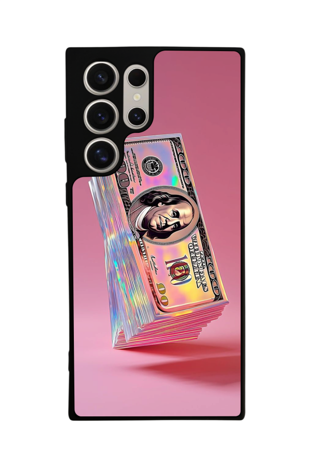 Samsung Galaxy S23 Ultra Uyumlu Money Para Tasarımlı Glossy Premium Kılıf