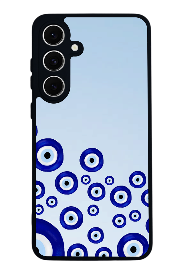 Samsung Galaxy S24 FE Uyumlu Nazar Tasarımlı Glossy Premium Kılıf