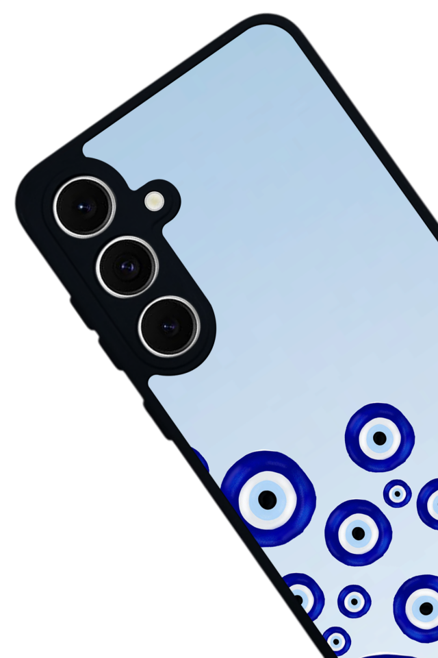 Samsung Galaxy S24 FE Uyumlu Nazar Tasarımlı Glossy Premium Kılıf