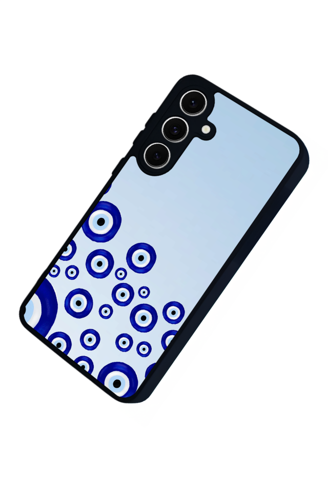 Samsung Galaxy S24 FE Uyumlu Nazar Tasarımlı Glossy Premium Kılıf