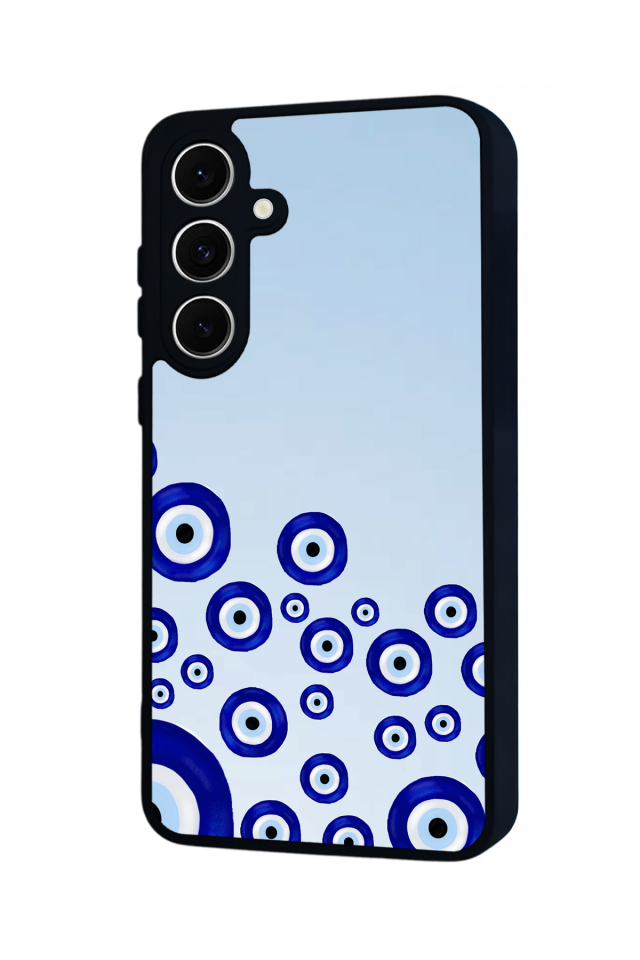 Samsung Galaxy S24 FE Uyumlu Nazar Tasarımlı Glossy Premium Kılıf